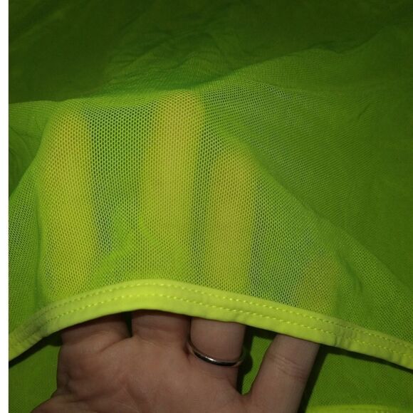 Icon Swim Neon Green Long Sleeve Mesh Swim Top/Cover-Up - Picture 3 of 3